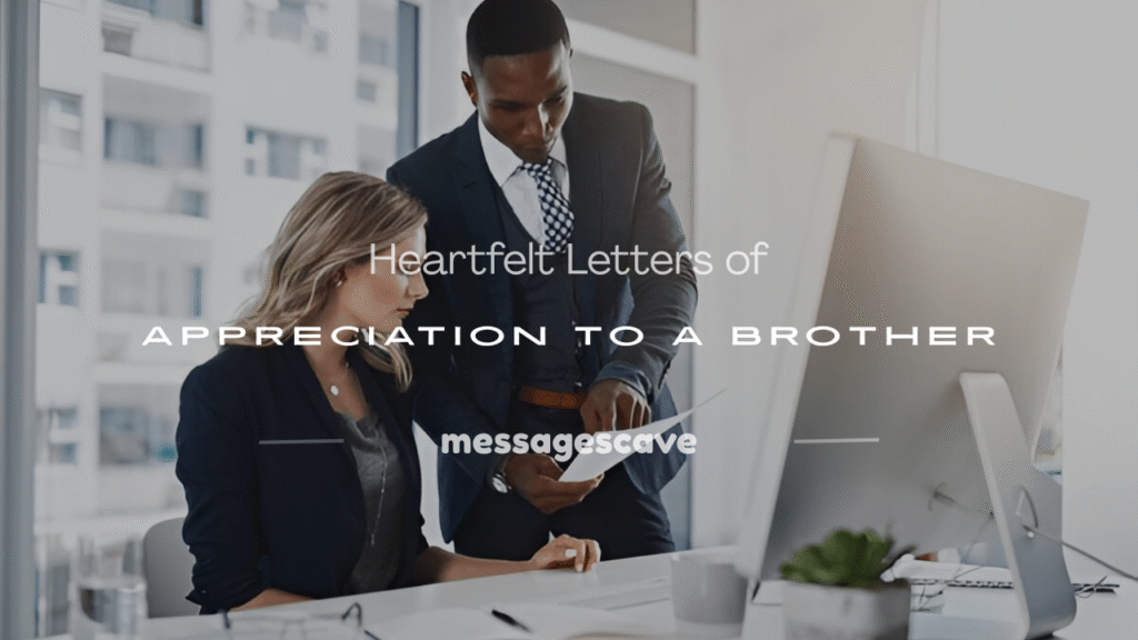 a letter of appreciation to a brother