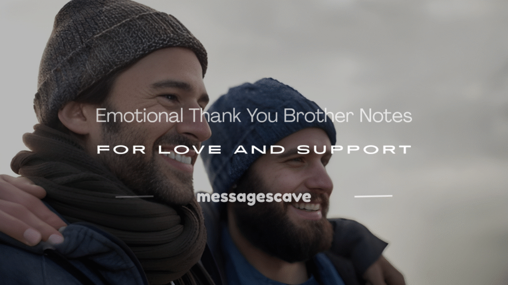 thank you brother for your love and support