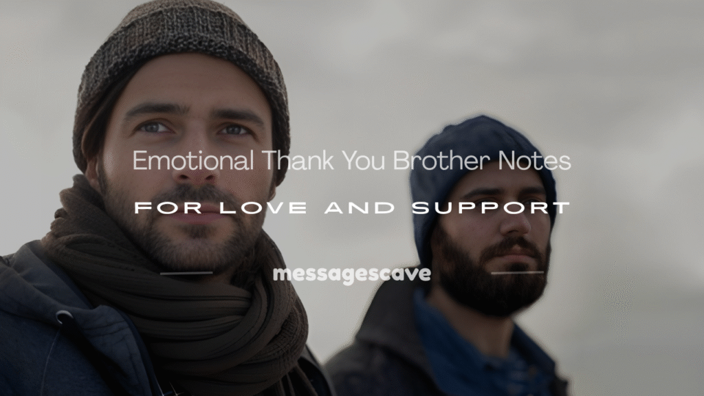 thank you brother for your love and support