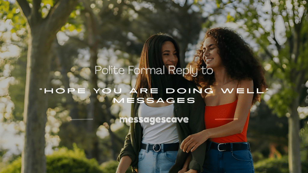 formal reply to hope you are doing well