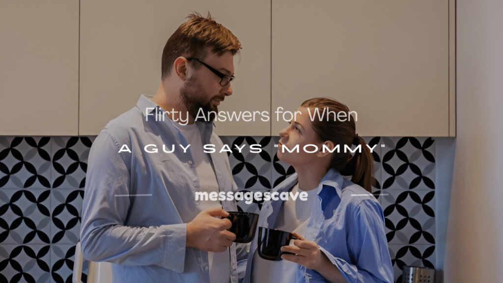what to say when a guy calls you mommy