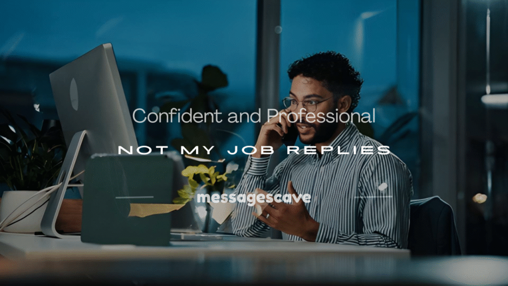 how to say that is not my job professionally