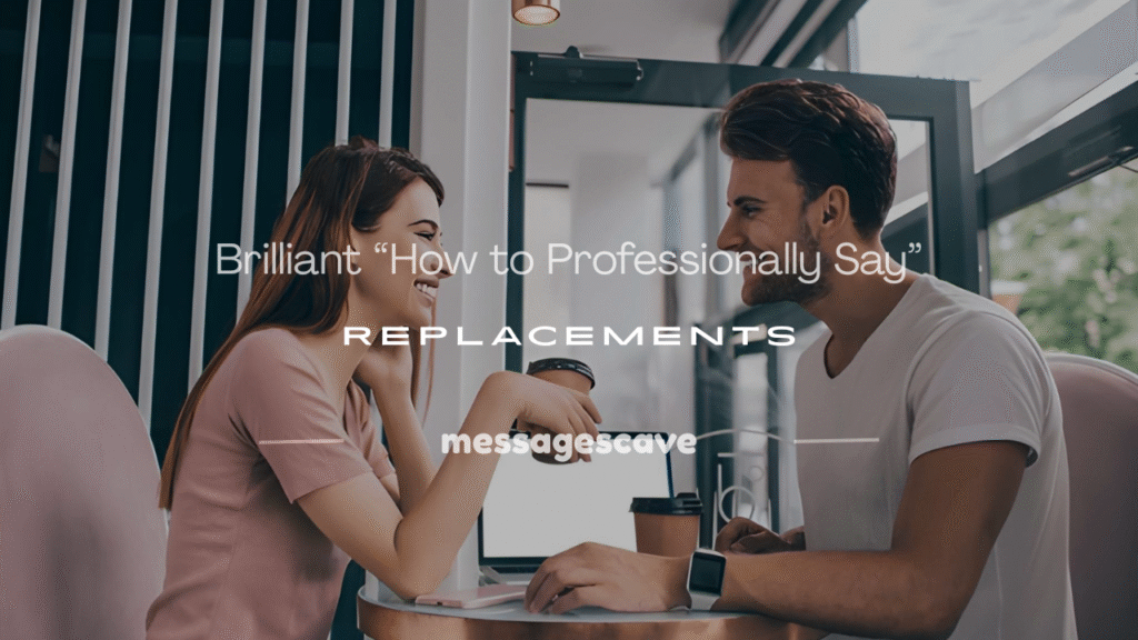 how to professionally say 