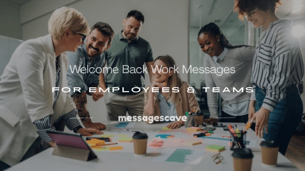 welcome back work message