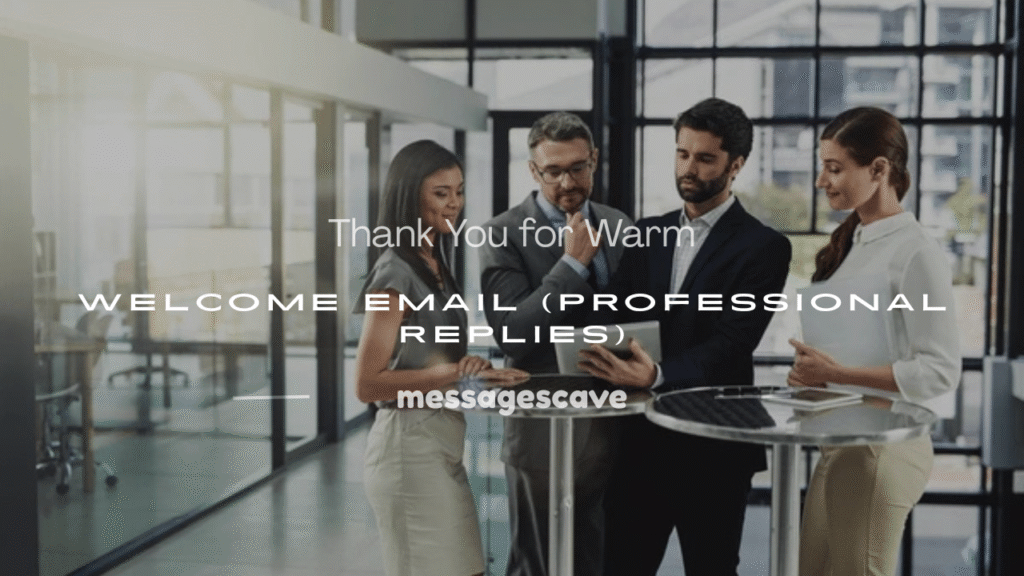 thank you for warm welcome email