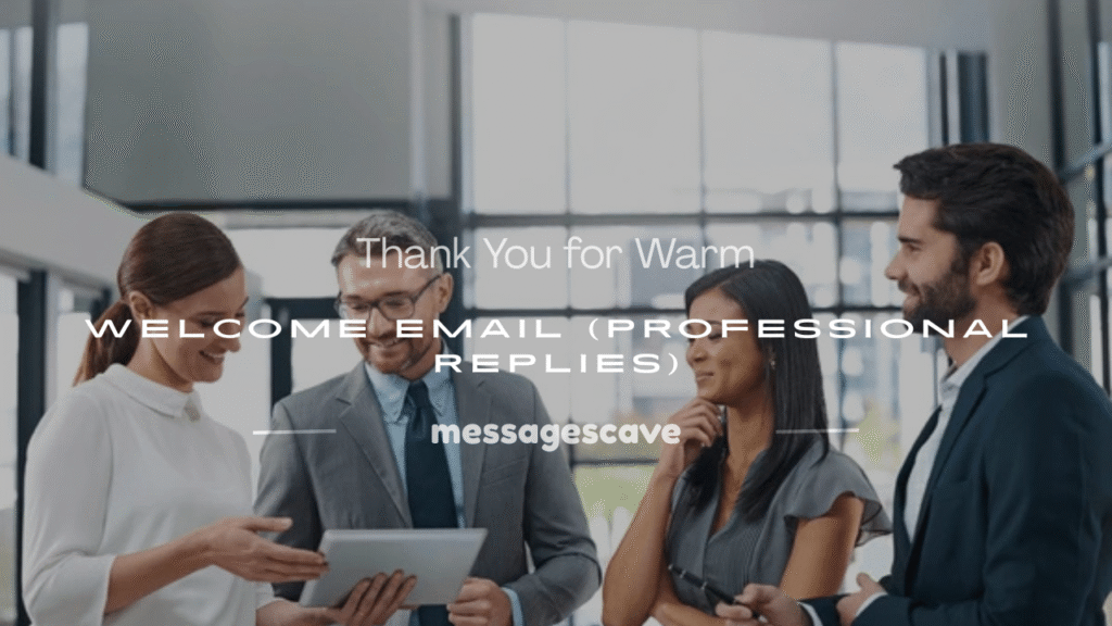 thank you for warm welcome email