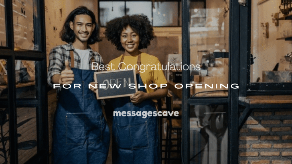 congratulations for new shop opening