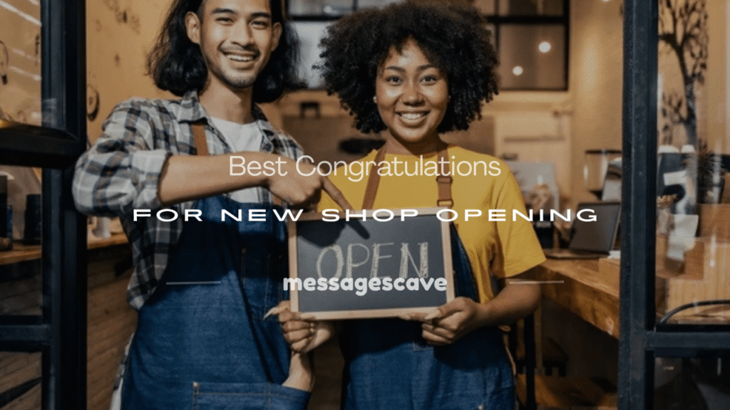 congratulations for new shop opening